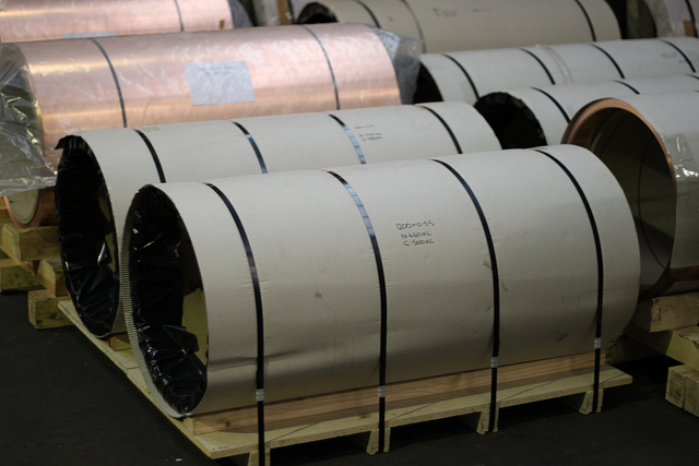 packaged copper coil for export